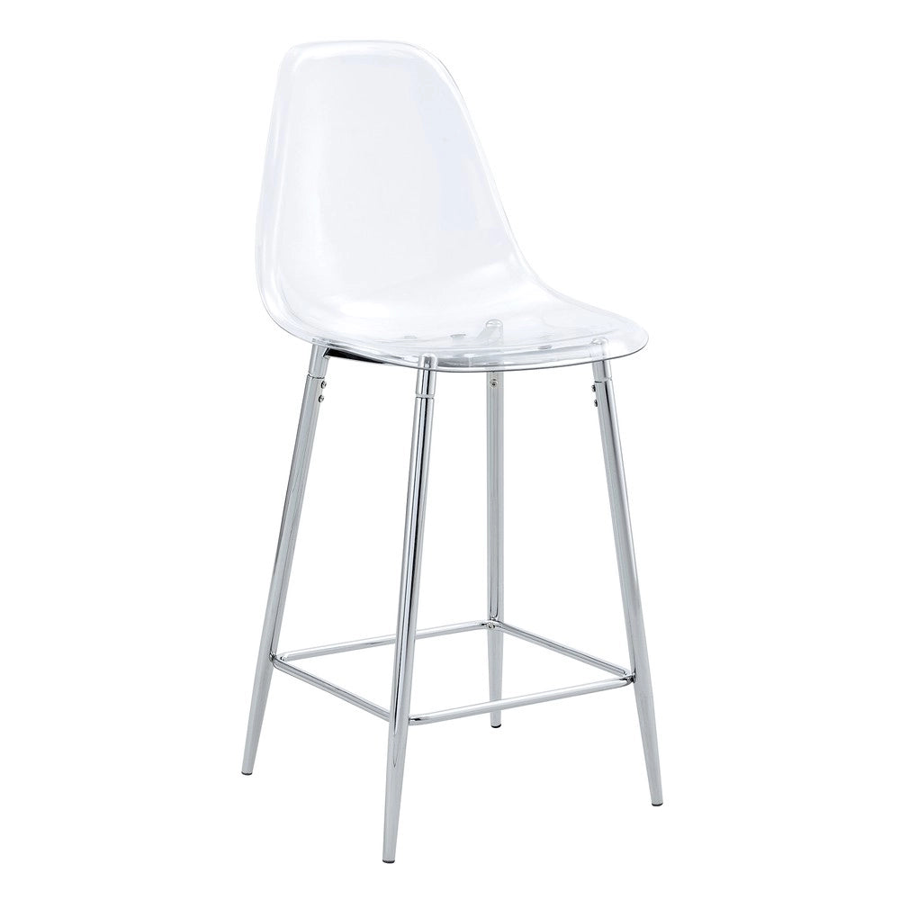 Set 4 Sgabelli Trasparenti ¨C MINIMAL ¨C Gambe in Metallo, Design Moderno per Cucina e Bar