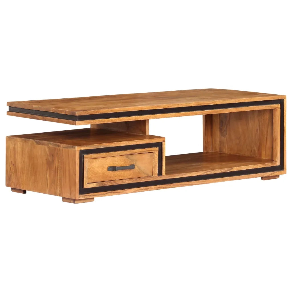 Tavolino da Salotto 100x45x33 cm in Legno Massello di Acacia 247493