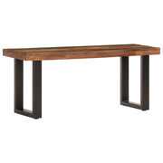 Panca 110 x 35 x 46 cm in legno massello di recupero e acciaio 02_0011005