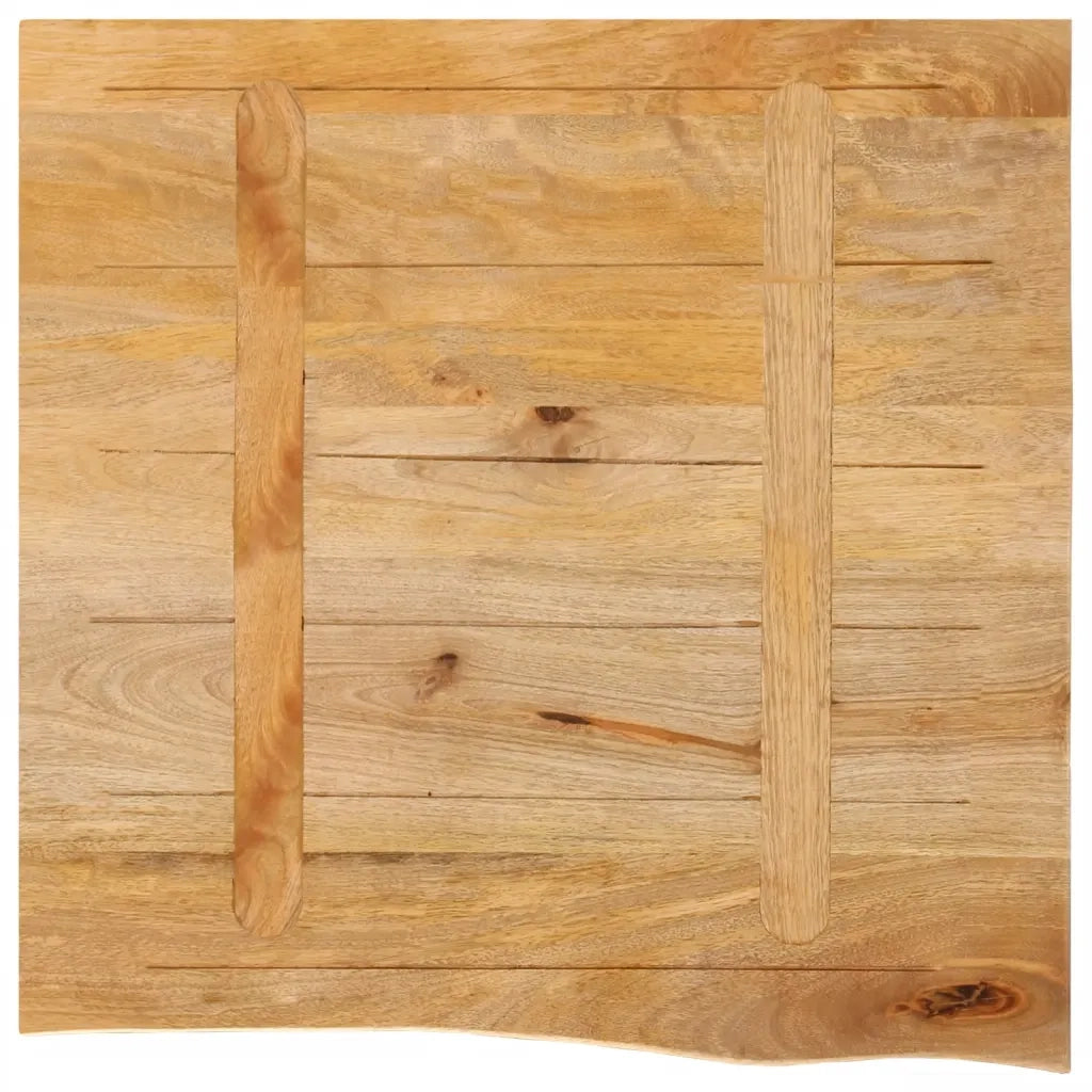 Piano Tavolo Bordi Vivi 60x60x3,8 cm in Legno Massello di Mango 370498