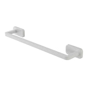 Portasciugamani a muro 45 cm in acciaio inox bianco con doppio fissaggio