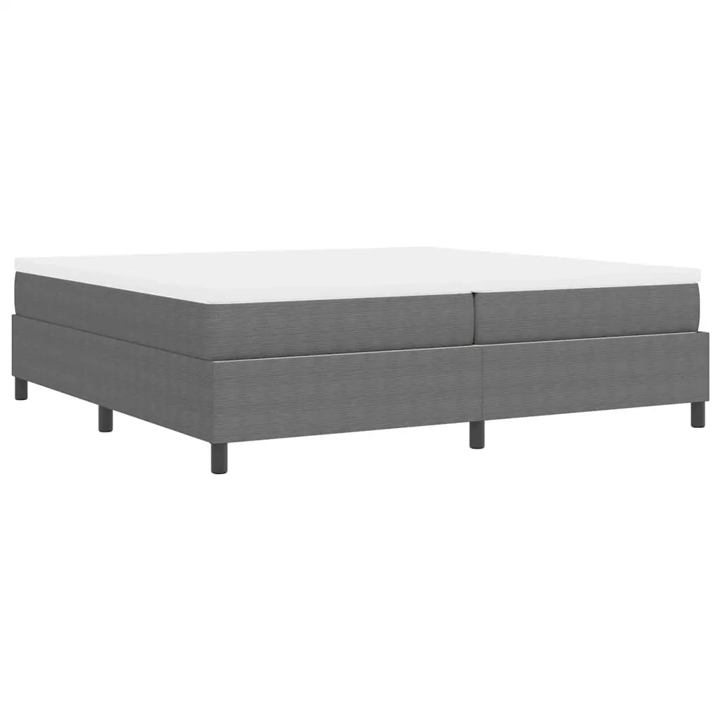 Letto a molle Grigio chiaro e bianco 200 x 200 cm 3337482