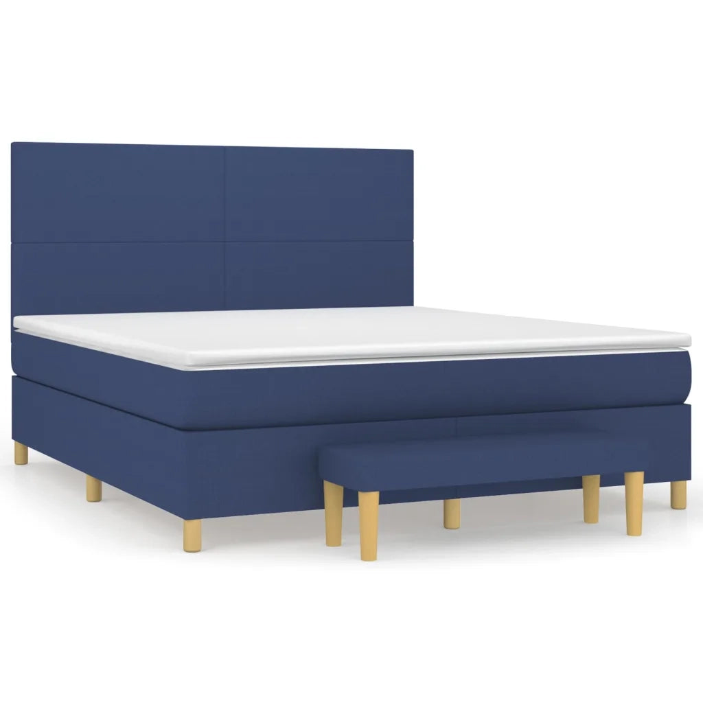 Giroletto a Molle con Materasso Blu 160x200 cm in Tessuto 3137011