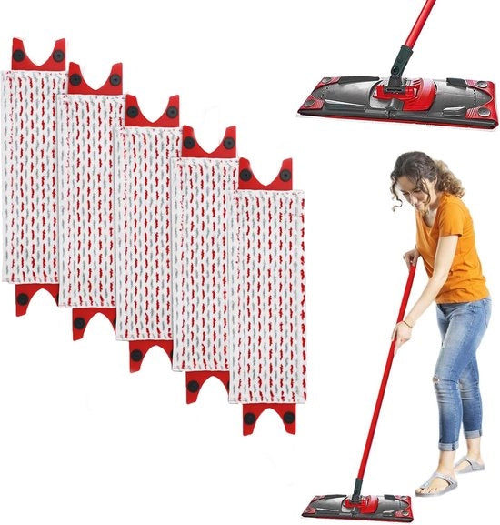 5 pezzi di asciugamani microfibra per spazzole per pavimenti Vileda Ultramax XL - asciugamani per spazzole - copertura di ricambio - contenitore per spazzola extra largo - per tutti i pavimenti duri, impermeabili - lavabile - spazzole per pavimenti