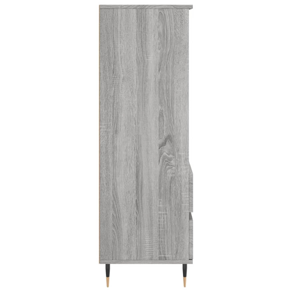 Buffet credenza cassettiera armadio mobile contenitore organizer cucina soggiorno salotto rovere Sonoma alto 40 x 36 x 110 cm legno ingegnerizzato grigio 02_0035359