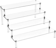 Display standa per acrilico con 4 livelli, organizzatore per profumi, display standa per acrilico con 4 livelli, organizzatore per l'abbigliamento di nail art, cosmetici, gioielli e buffet per cupcake.
