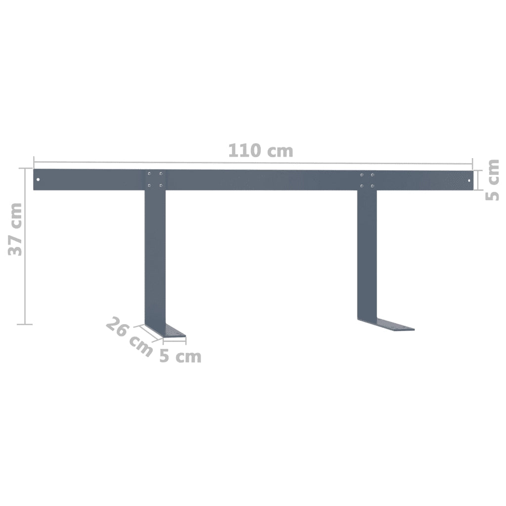 Schienale per Divano a Pallet Grigio Chiaro 110 cm in Ferro 315791