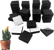 40 pezzi di Eva Foam piantina quadrata onvisibile con mat antisudamento per vaso con forti adesivi autoadesivi per migliorare l'afflusso dell'acqua per vasi da interni ed esterni (nero)