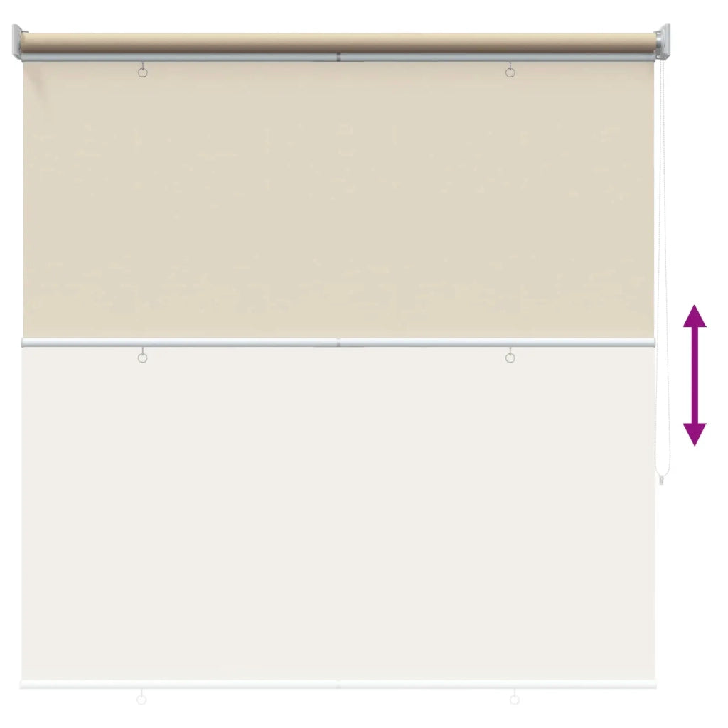 Voletta a rullo con protezione UV Beige 140 x 140 cm Poliestere