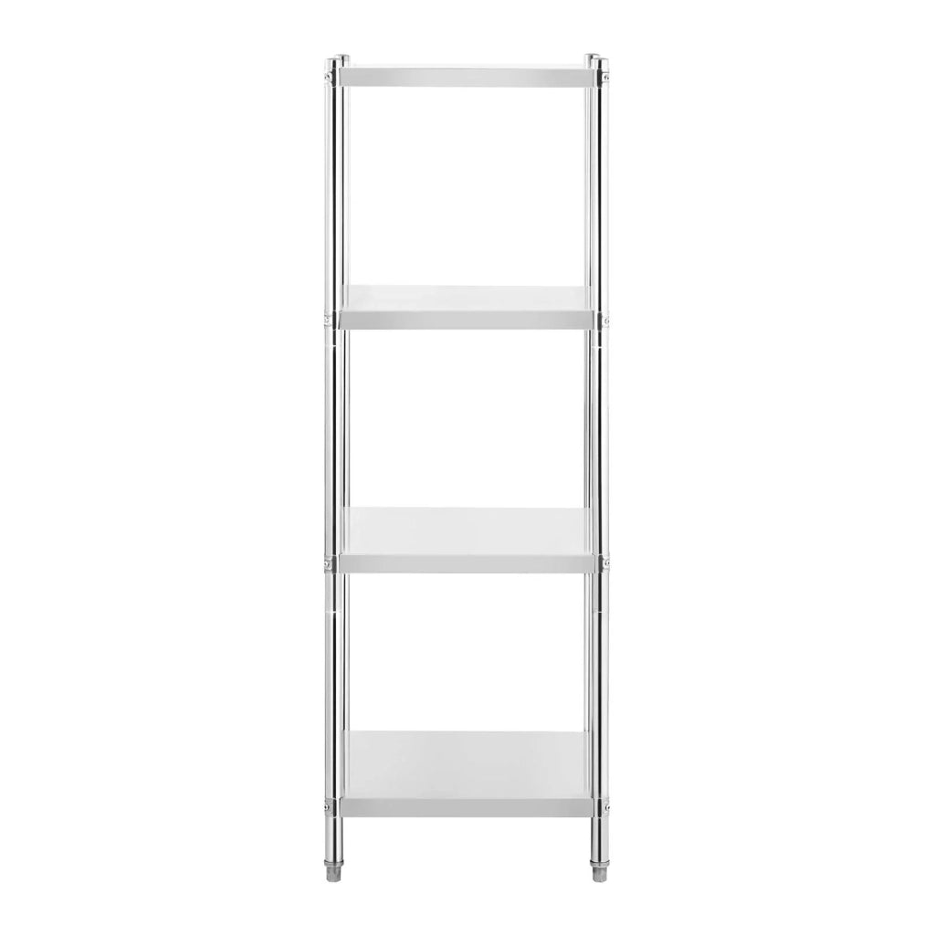 Scaffalatura in acciaio inox 60 x 60 x 180 cm portata 200 kg modello professionale 14_0005187