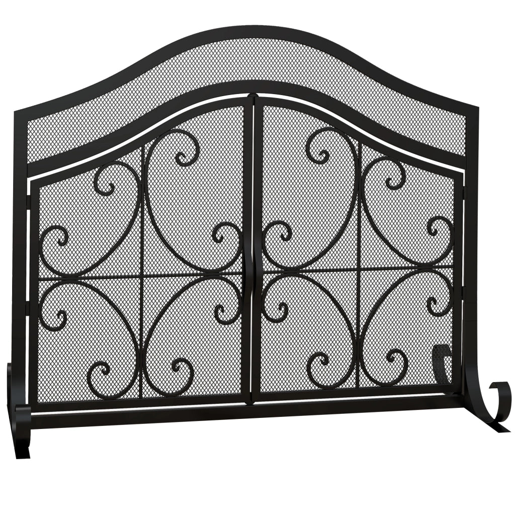 Griglia di protezione per camino ¨C zephmum ¨C nero 105x40x80.5 cm