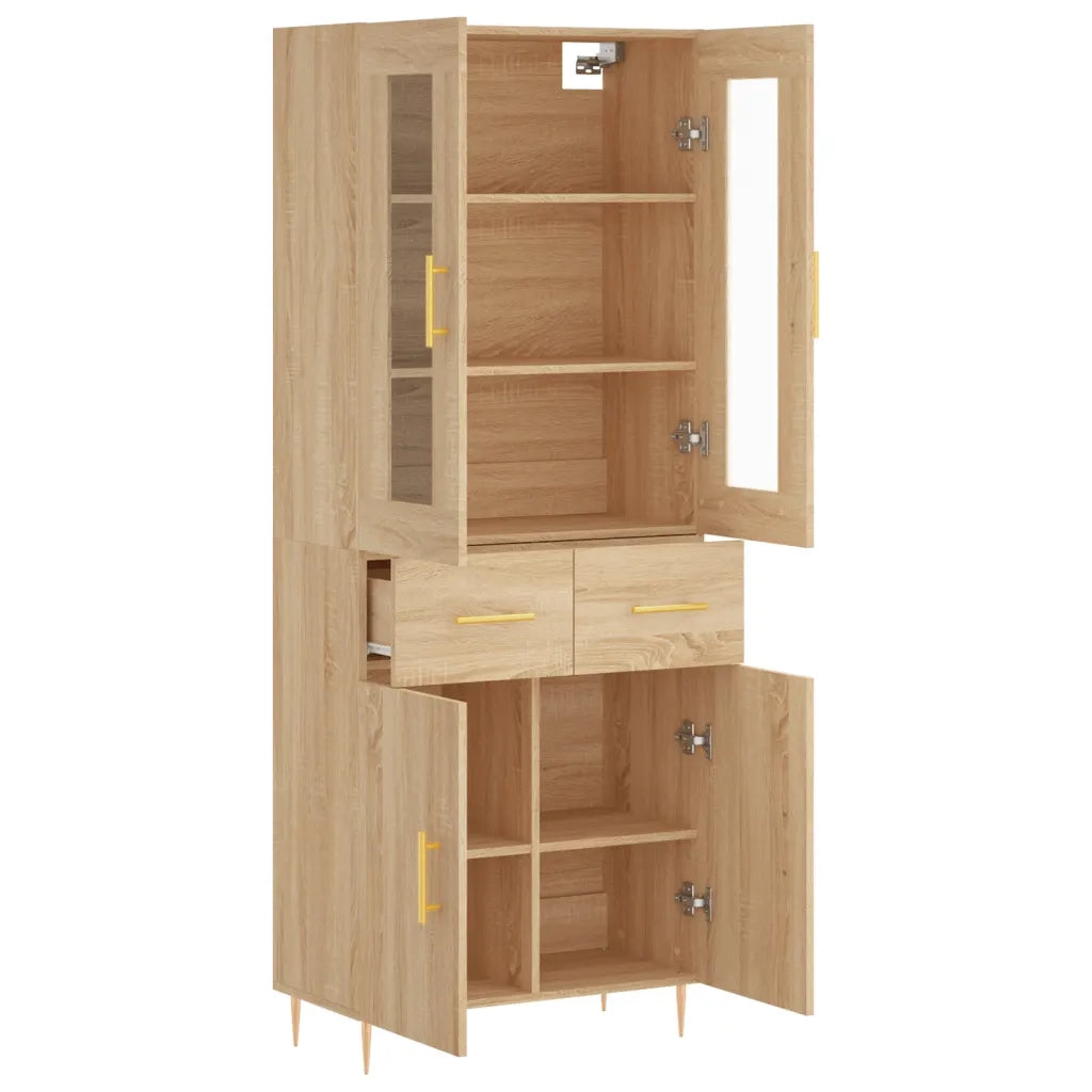 Credenza Rovere Sonoma 69,5x34x180 cm in Legno Multistrato 3198524