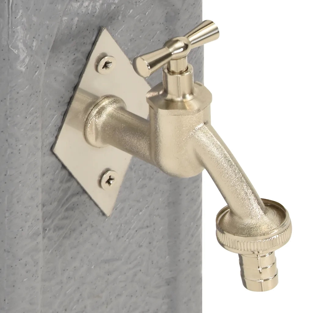 Cisterna da Giardino e Rubinetto Grigio Chiaro Effetto Pietra CFW5513544
