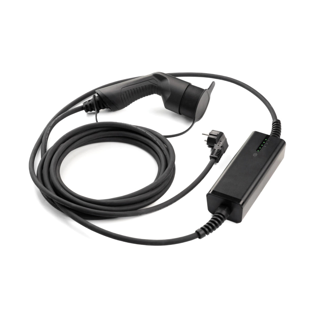 Alcapower Caricabatterie Portatile per Auto Elettriche 16A 250V Tipo 2, Potenza Regolabile fino a 3.68kW con Cavo Integrato da 5 Metri