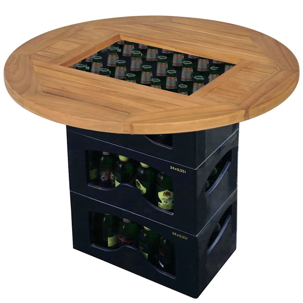 Piano Tavolo per Cassa di Birra in Legno di Teak 70 cmcod mxl 79630