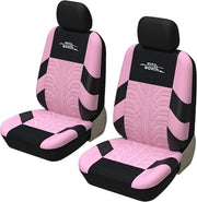Set di protezione per sedili auto Universale Completo 4 pezzi con protezione per cinturoni di sicurezza e protezione per cerchioni in rosso