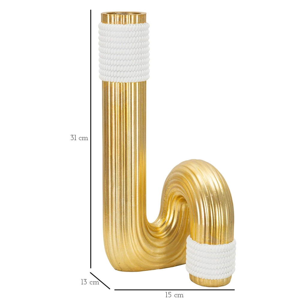 Elide, Vaso Colore Struttura oro, Bianco