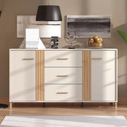 Madia Frisanco, Credenza 2 Ripiani, 163.5x40x90h cm Bianco Crema
