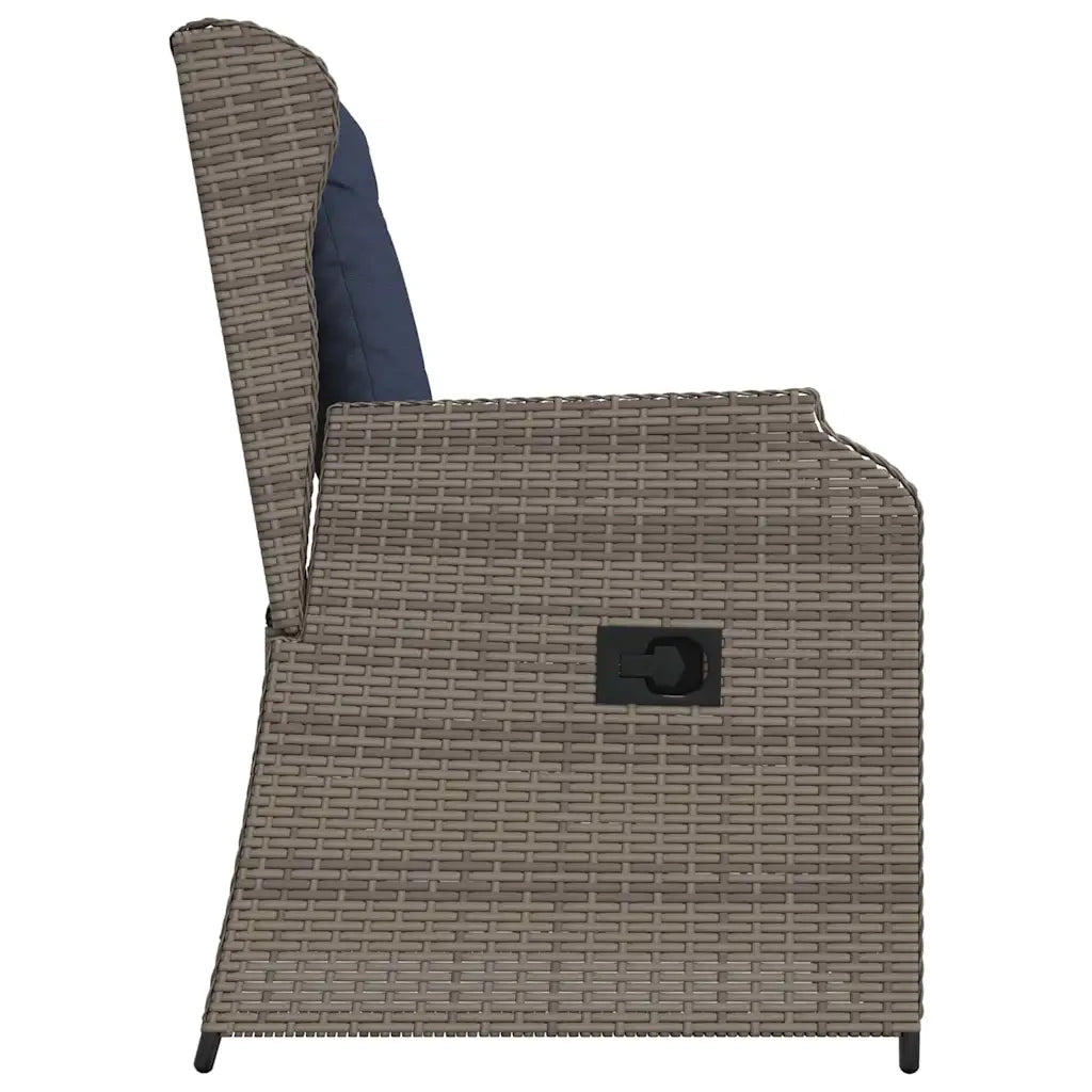 Panchina da giardino 2 pcs Grigio polyrattan 3394492