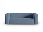 Cosmopolitan Design - Divano "Mackay" 3 posti in velluto strutturato jeans blu 