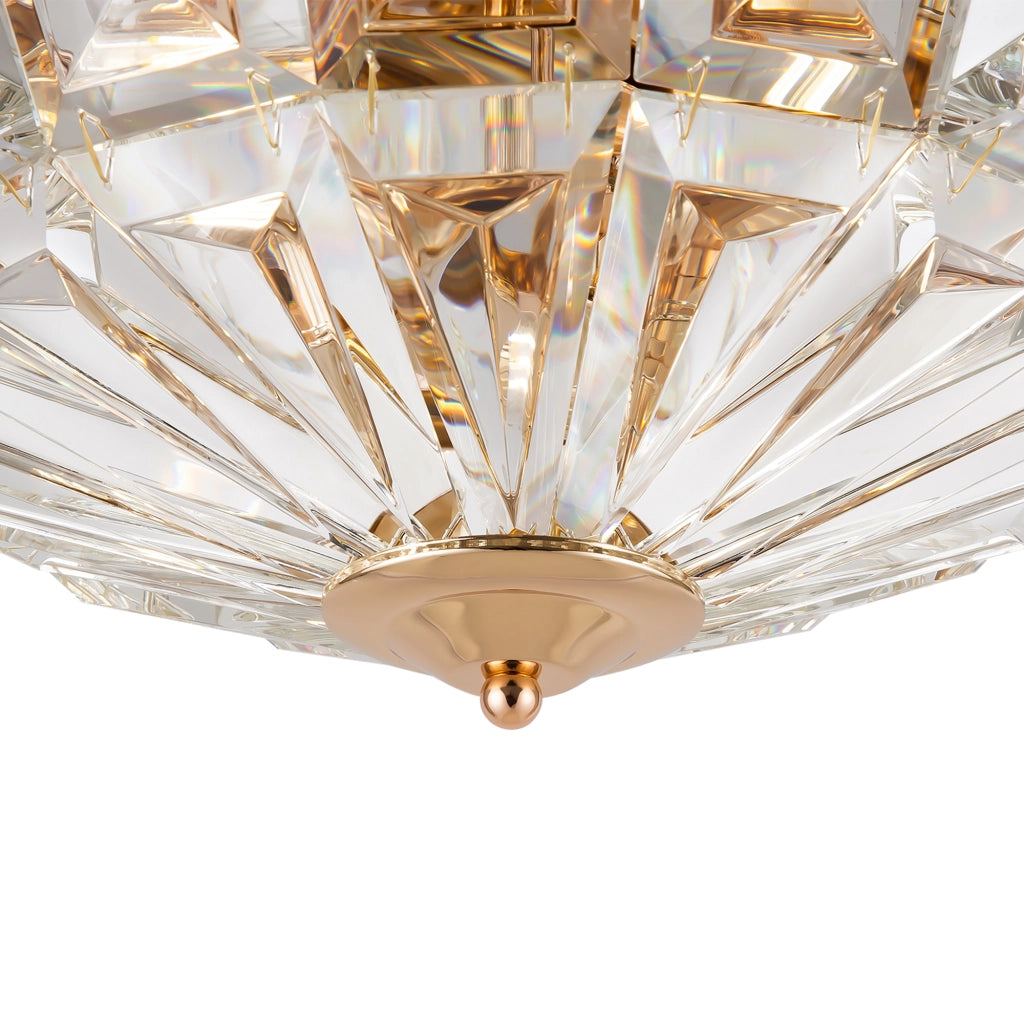 Maytoni plafoniera contemporanea Facet 4 luci E14 oro metallo vetro