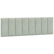 Cuscino Testiera Hanko Grigio Chiaro 160 cm in Velluto CFW1573191