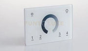WALLPAD RF 2,4G CONTROLLO DIMMER VARIALUCE 4 ZONE 1 CANALE 230V COLLEGABILE CON DMX512 12X8X3,7CM