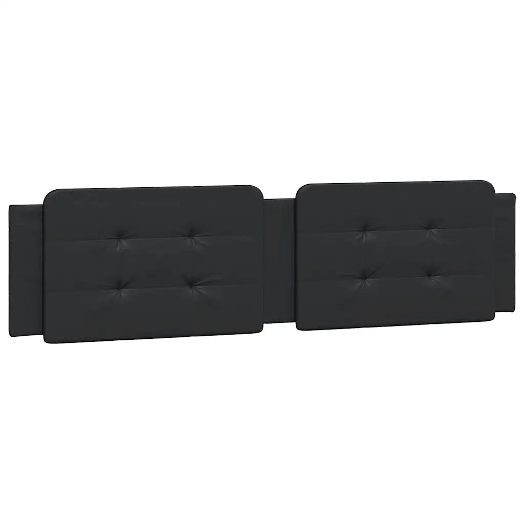 Letto matrimoniale | Letto per adulti | Giroletto senza Materasso Zadar Nero 200x200 cm in Similpelle