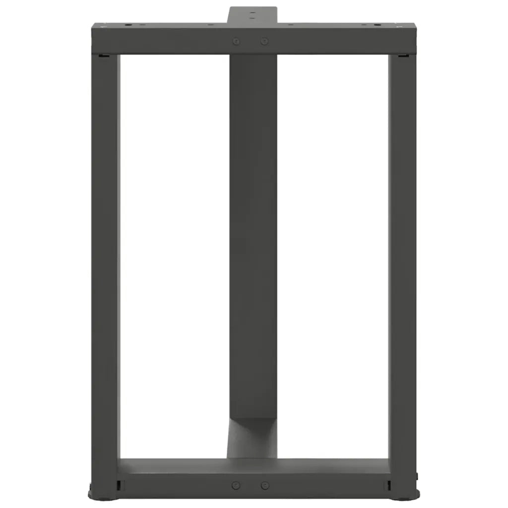 Gambe per tavolo da pranzo a forma di T 2 pz Antracite 60x35x(72-73) cm Acciaio