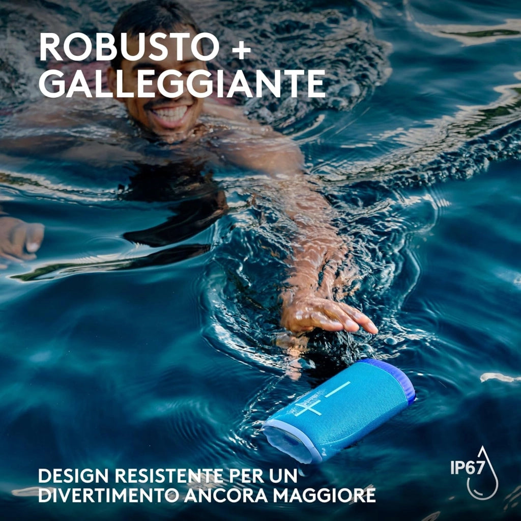 Ultimate Ears EVERBOOM Altoparlante Bluetooth wireless portatile, bassi ottimali, audio a 360 gradi, IP67 impermeabile e galleggiante, fino a 20 ore di durata della batteria - Nero