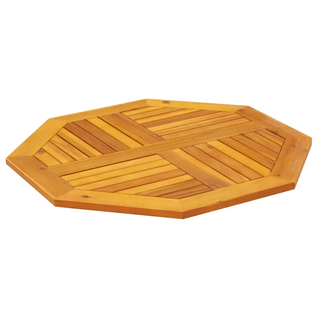 Piano per Tavolo 80x80x2,2 cm Ottagonale Legno Massello Acacia 4004262