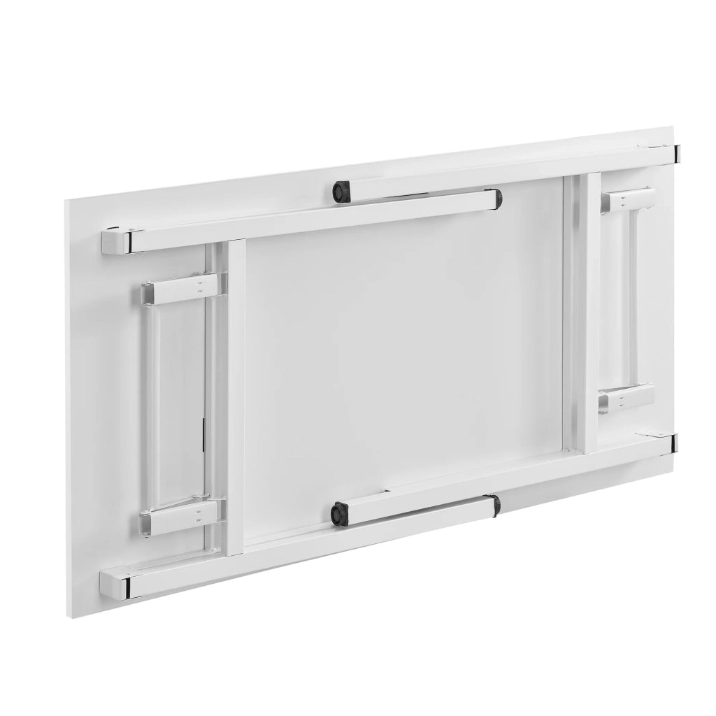 Tavolo da pranzo pieghevole da cucina altezza regolabile per 4 persone 120 cm bianco 03_0004361
