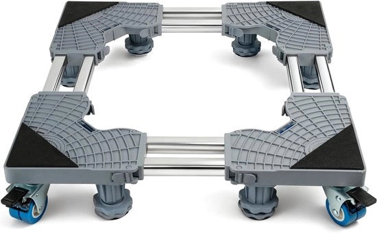 Standarizzazione del mini frigorifero con sedia rotante, 4 ruote bloccanti e 8 gambe robuste, altezza 45-68 cm, robusta vettura per lavatrice, mini frigorifero e asciugatrice, standarizzazione mini frigorifero/lavatrice (45-68 cm)