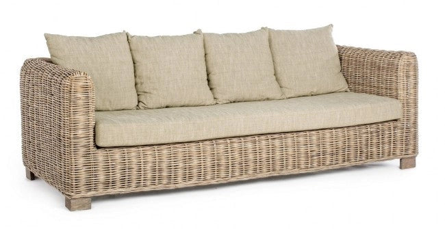 Divano 3 Posti 210x90x83h cm con Cuscini Fortaleza