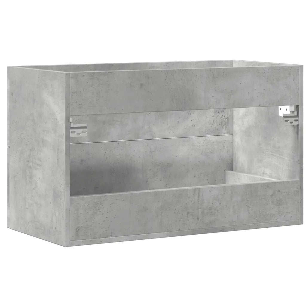 Mobile Lavabo-Armadietto da bagno Grigio Cemento 80x38,5x48 cm in Truciolato