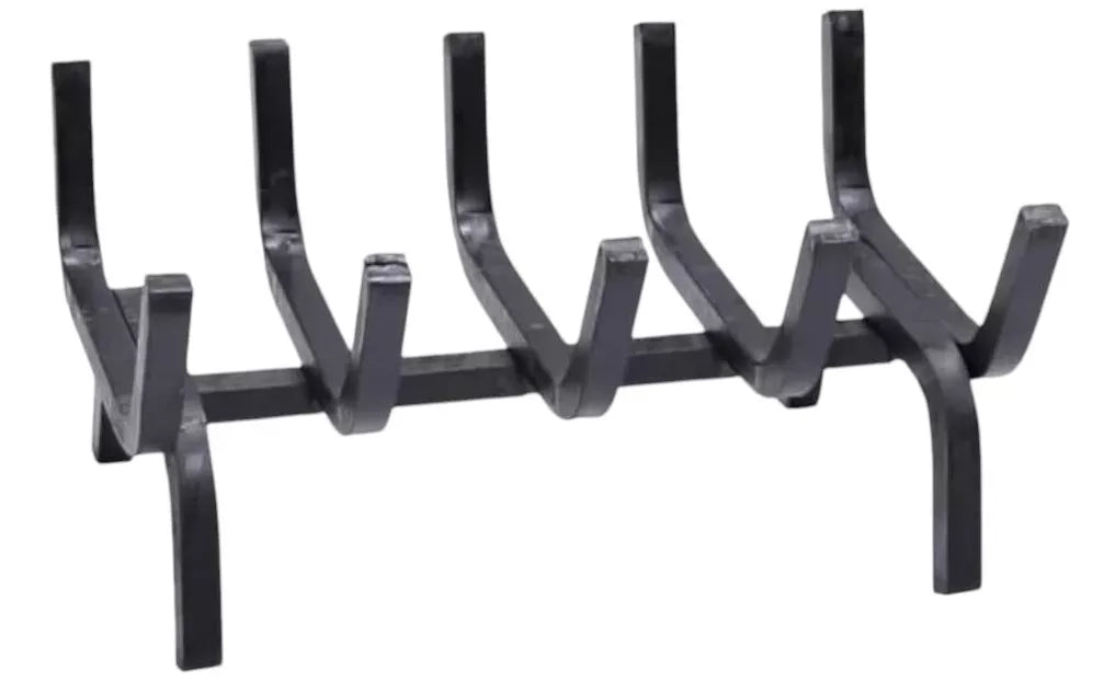 Portalegna in ferro per Camino stufa, Brucialegna 30x20 cm, Sezione 14x14 mm, Altezza 15 cm