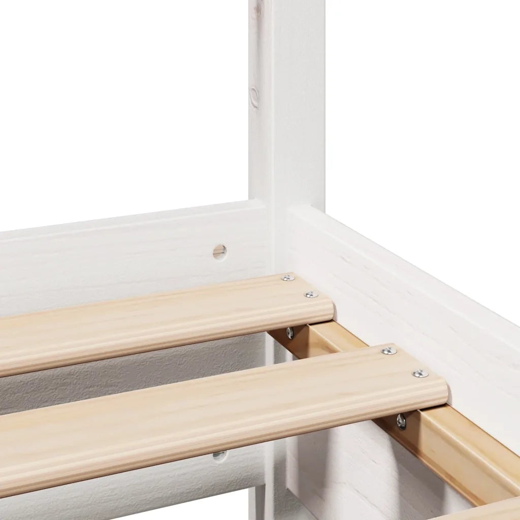 vidaXL Letto senza Materasso Bianco 90x190 cm in Legno Massello Pino