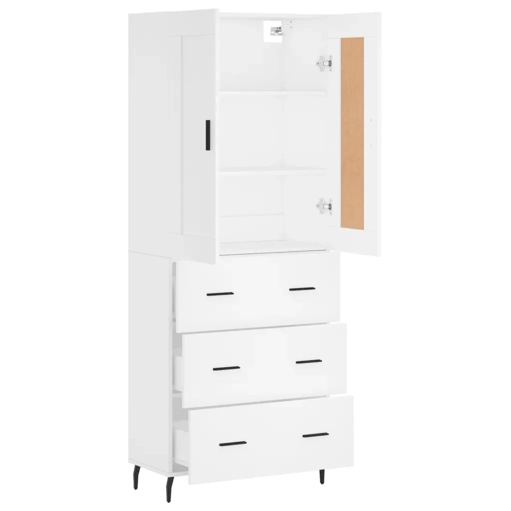 Credenza Bianca 69,5x34x180 cm in Legno Multistrato 3199761