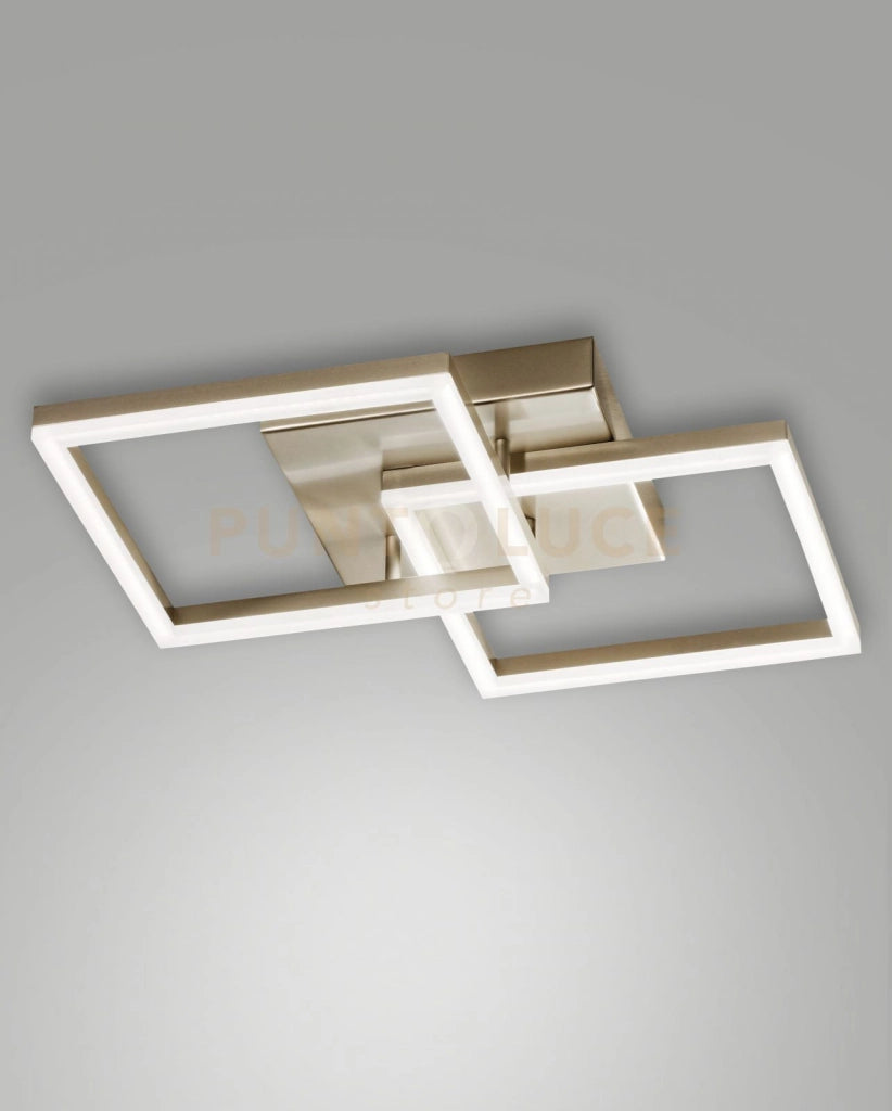 BARD APPLIQUE ORO OPACO 2 LUCI A LED 3000K - 39W - 3880 lm DIMMERABILE C/ACCESS.