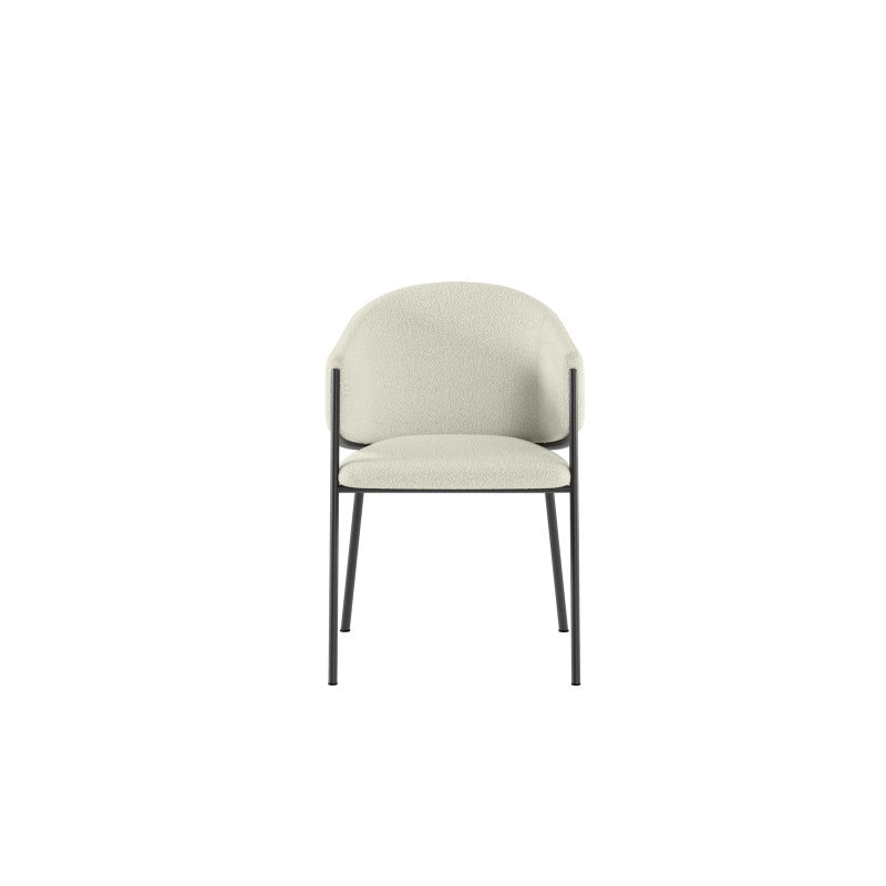 Sedia rivestita in tessuto easy-clean Gambe in metallo verniciato Medea 53cm X 60cm H 78cm Stones