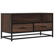 Mobile TV multimediale mensola TV credenza adatto per sala da pranzo soggiorno camera da letto rovere 80 x 34,5 x 40 cm legno ingegnerizzato e metallo marrone 02_0027225
