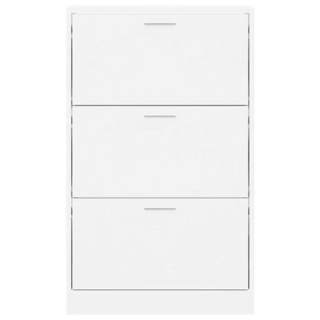 Scarpiera Bianca 63x24x103 cm in Legno Multistrato 342550