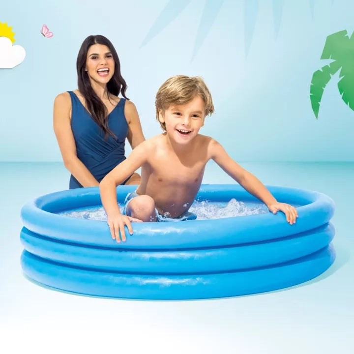 Intex PISCINA TONDA GONFIABILE CRYSTAL BLU  cm. 114x25 h (lt. 156)