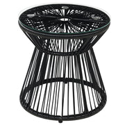 Tavolino da giardino in PE rattan ¨C zephmum ¨C nero 40x40x42