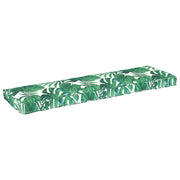 Cuscino per Panchina Motivo a Foglia 140x40x8 cm Tessuto Oxford