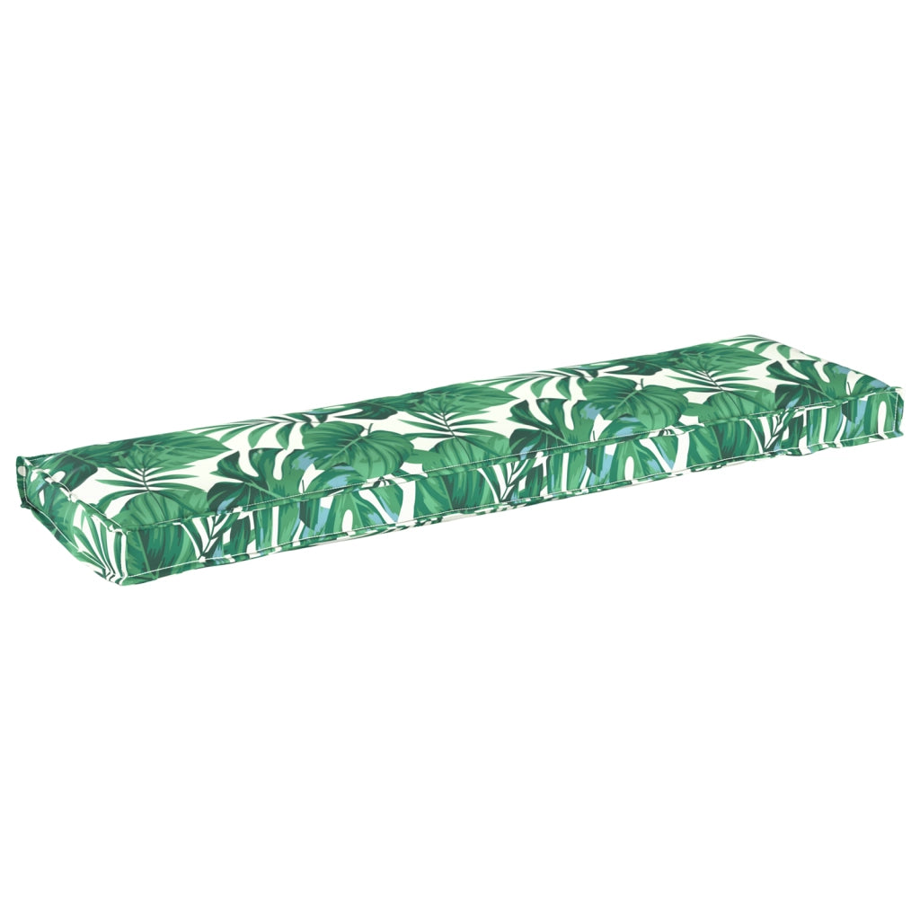Cuscino per Panchina Motivo a Foglia 140x40x8 cm Tessuto Oxford