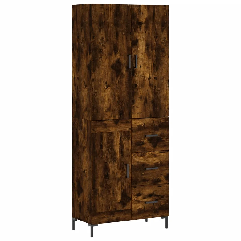 Credenza Rovere Fumo  69,5x34x180 cm in Legno Multistrato 3196016