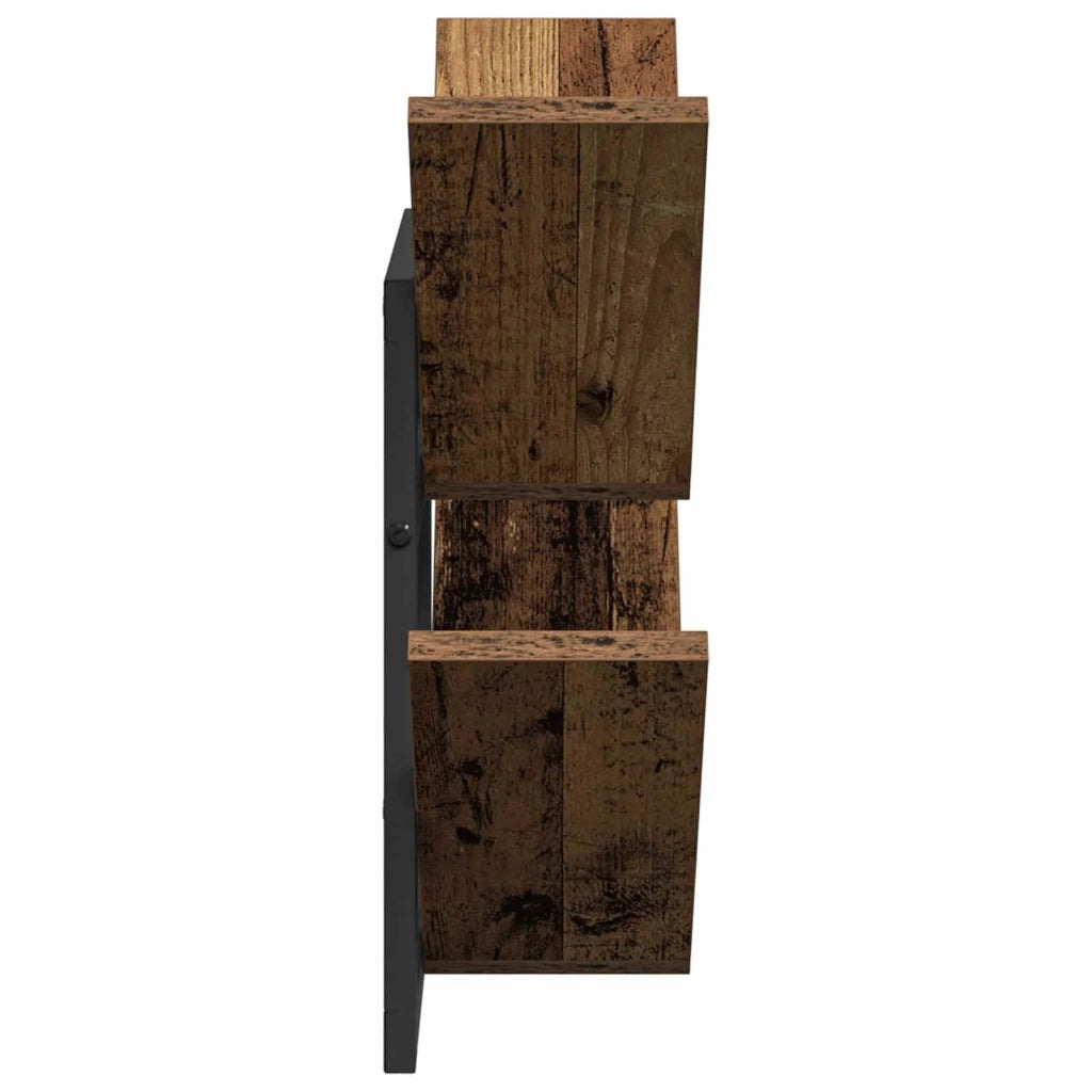 Mensola a muro flottante 2 pcs Legno antico 43 x 15 x 47 cm 8012345