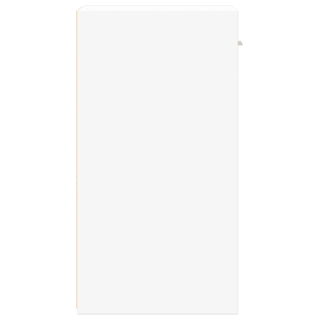 Comodini 2pz Bianchi 35x34x65 cm in Legno Multistrato