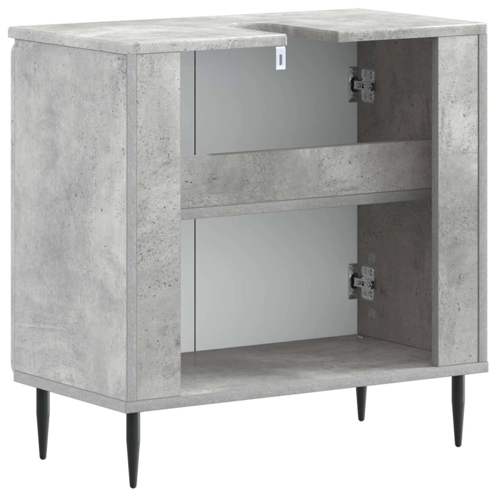 Armadio per Lavabo da Bagno ZWOLLE Grigio Cemento 896348